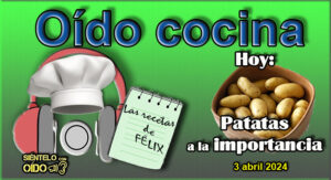 CARTEL OÍDO COCINA-Patatas